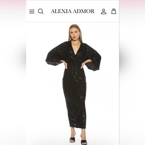 Alexia Admor Black Sequin Gown
